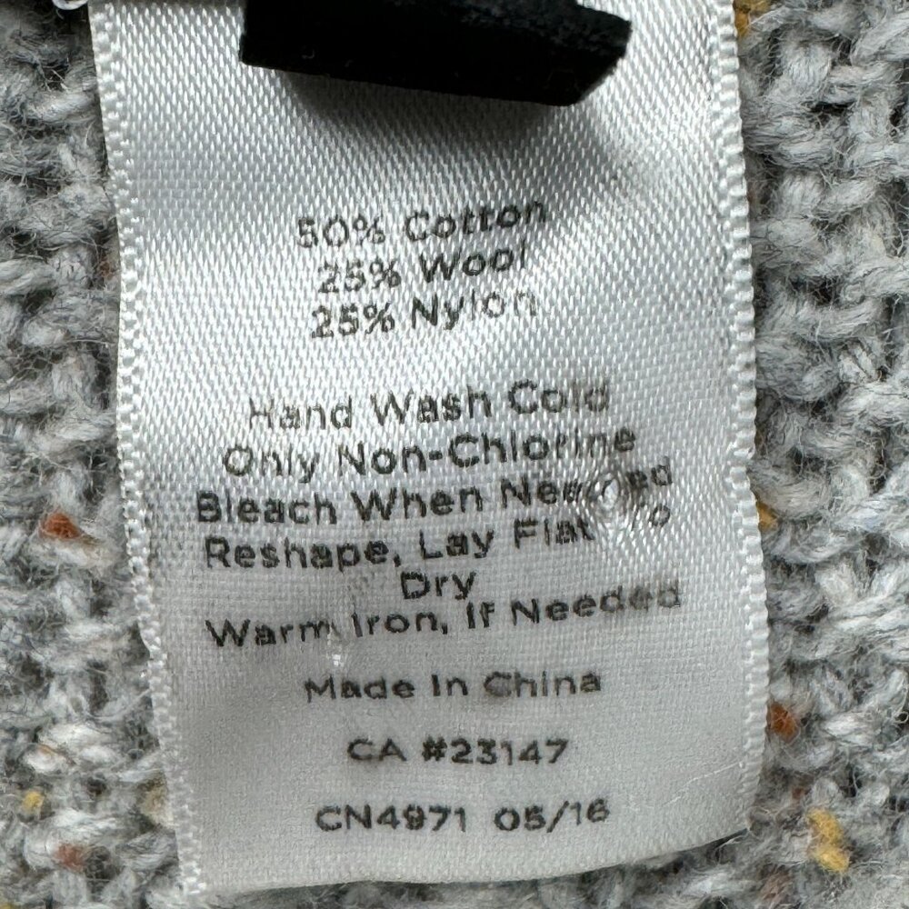 Talbots Gray Cable Knit Poncho - image 8